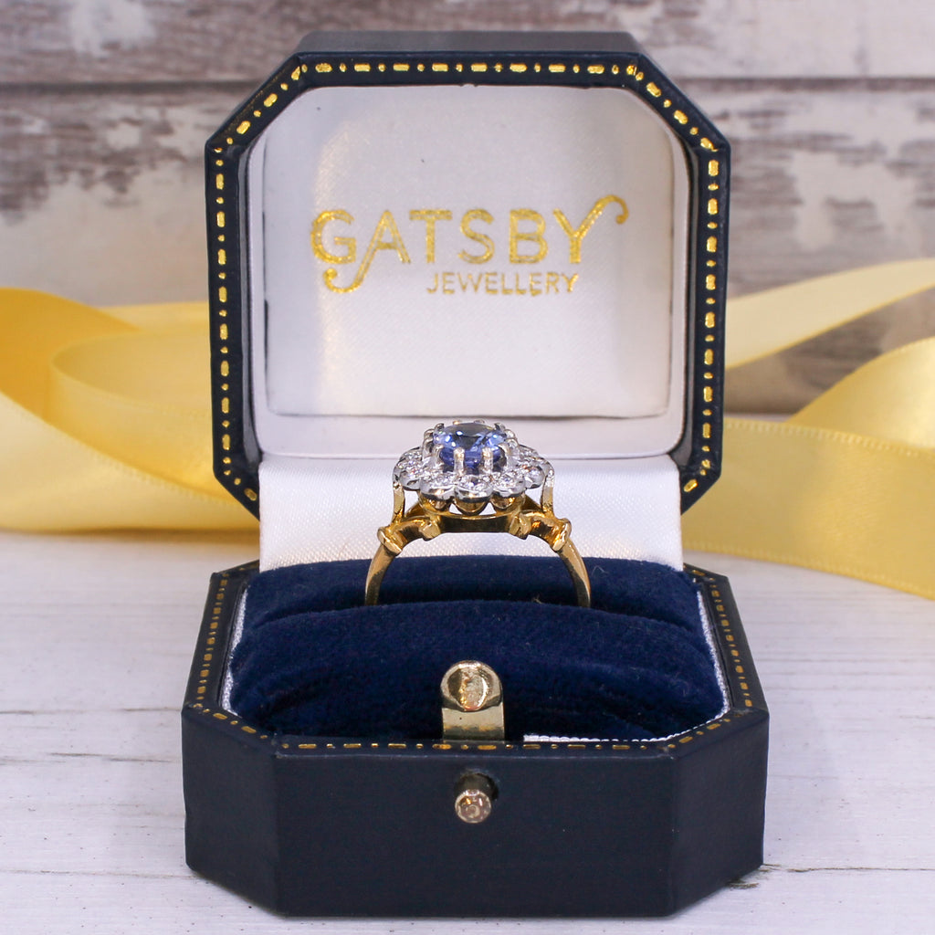 unheated Ceylon sapphire ring