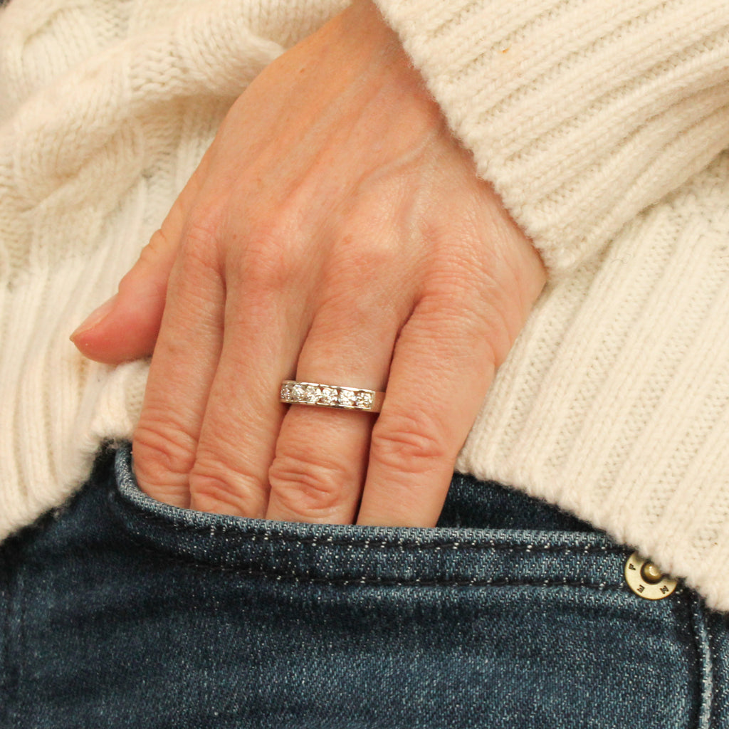 1.00ct 1/2 eternity ring