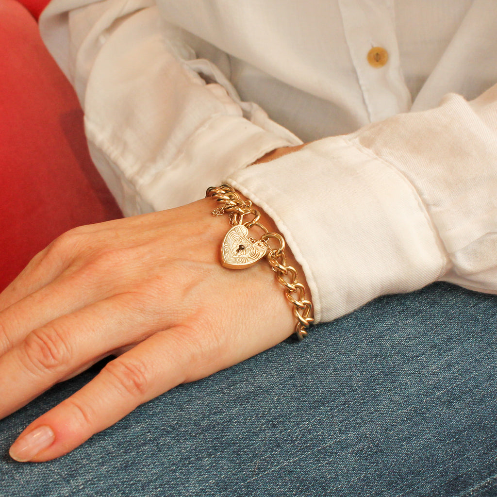 vintage curb chain bracelet