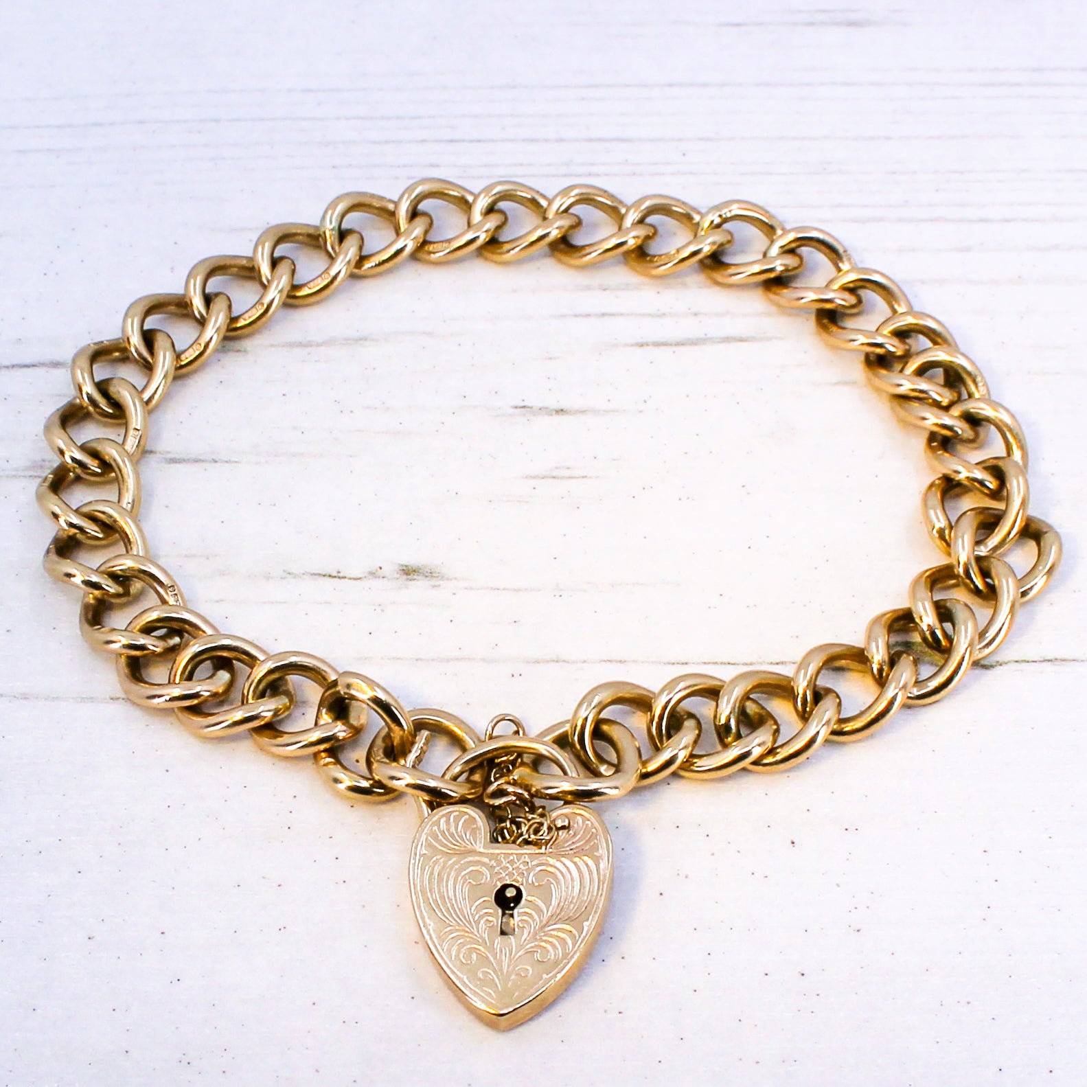 vintage curb chain bracelet