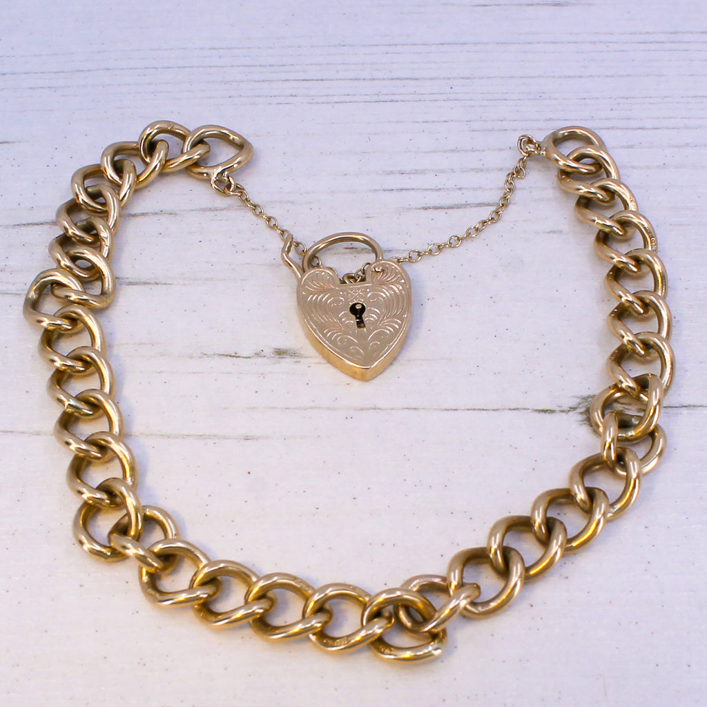 vintage curb chain bracelet