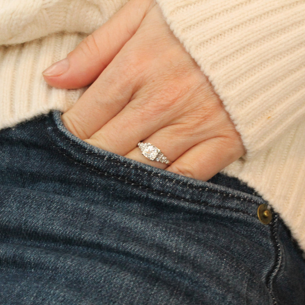 Art Deco engagement ring