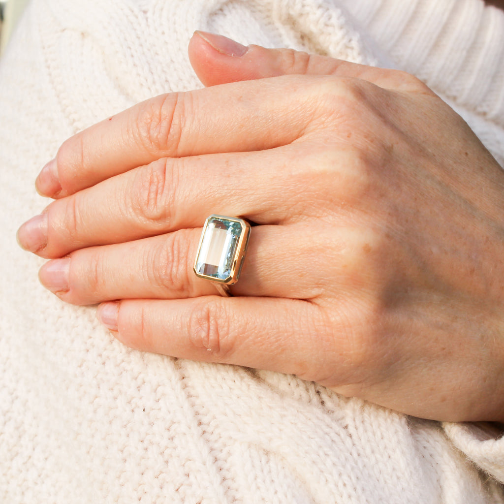 vintage aquamarine ring