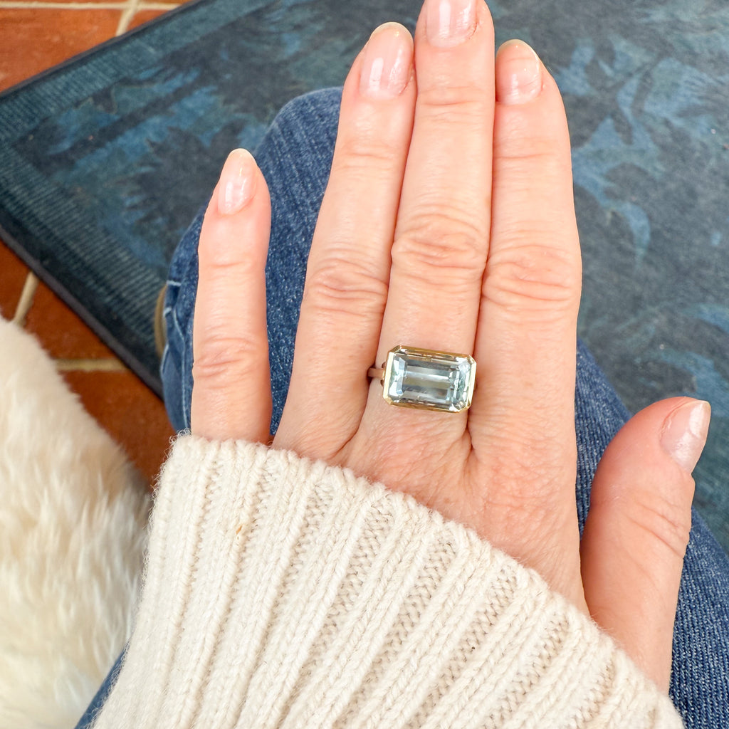 vintage aquamarine ring