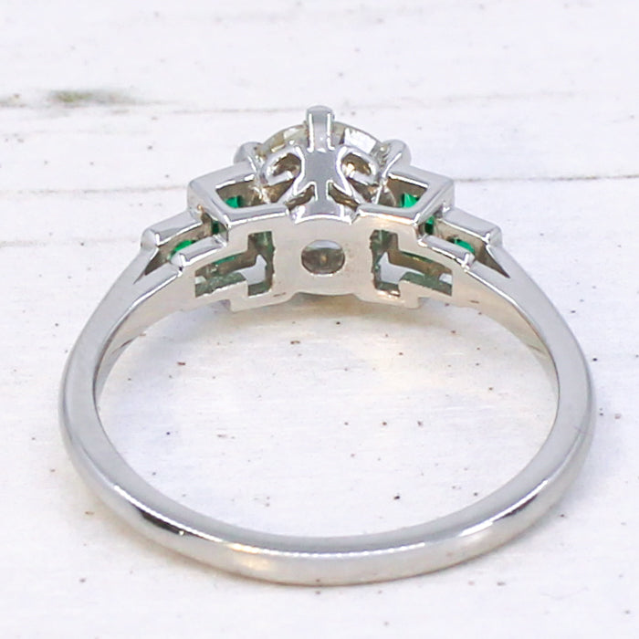 diamond and emerald engagement ring 