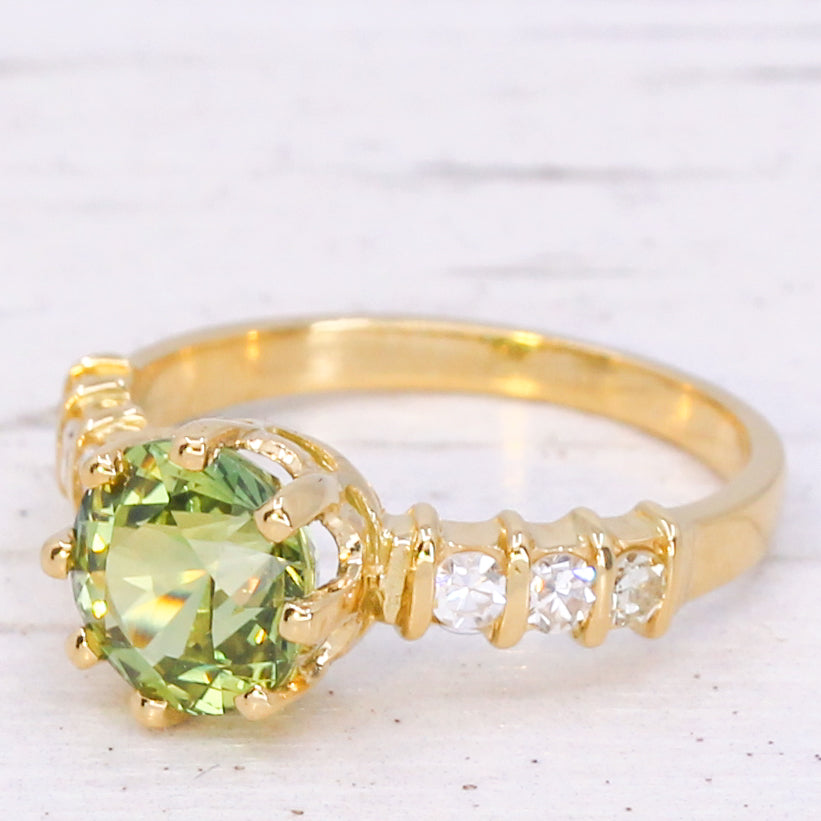 unheated green sapphire ring 
