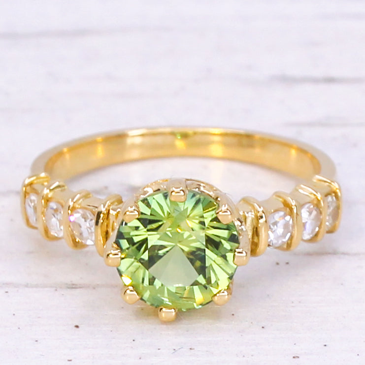 unheated green sapphire ring 