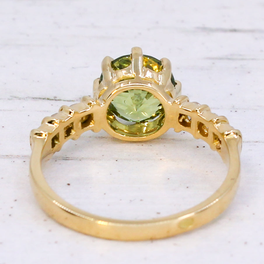 unheated green sapphire ring 
