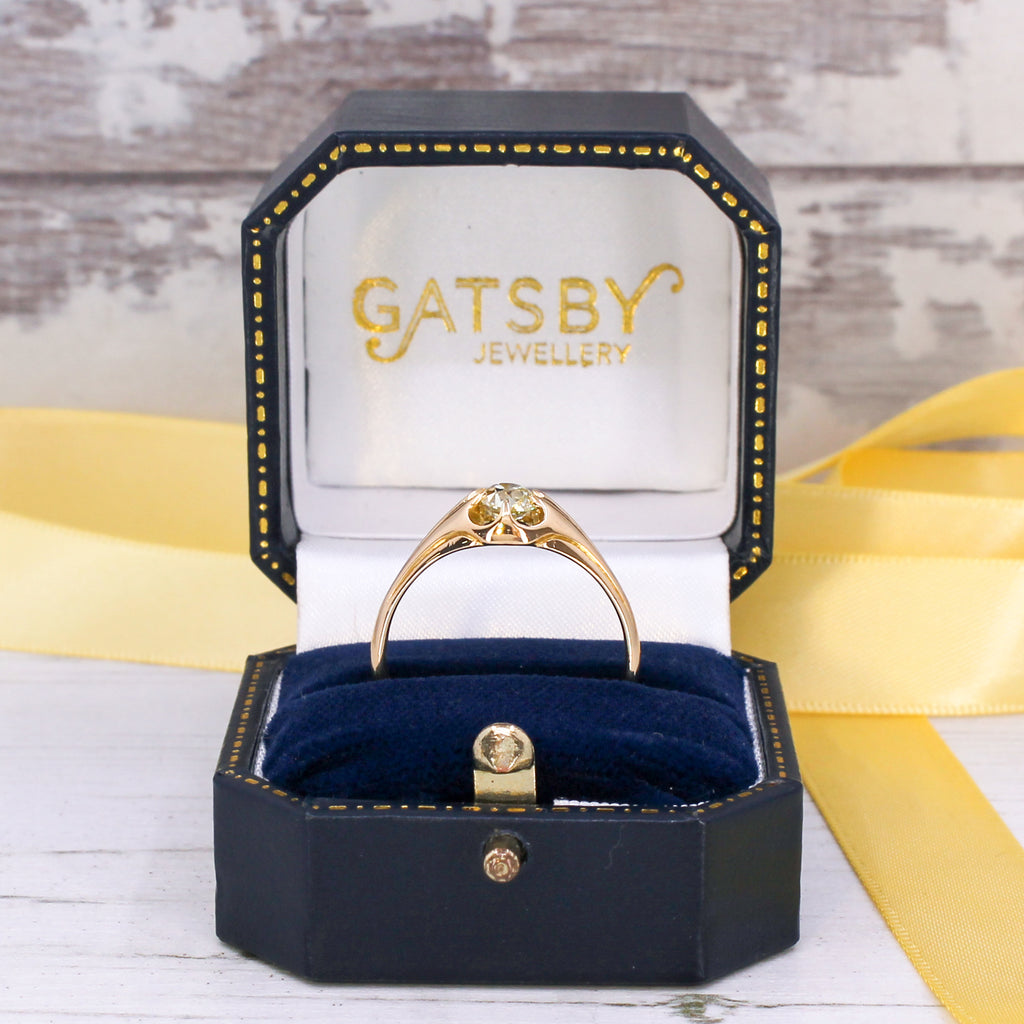 Antique yellow diamond ring