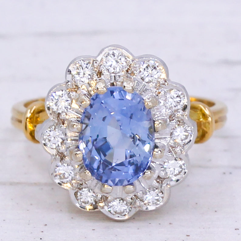 unheated Ceylon sapphire ring