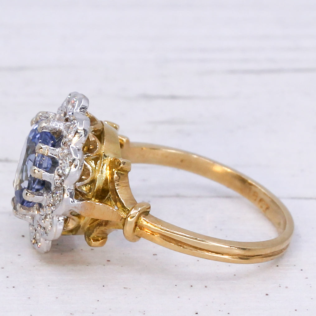 unheated Ceylon sapphire ring