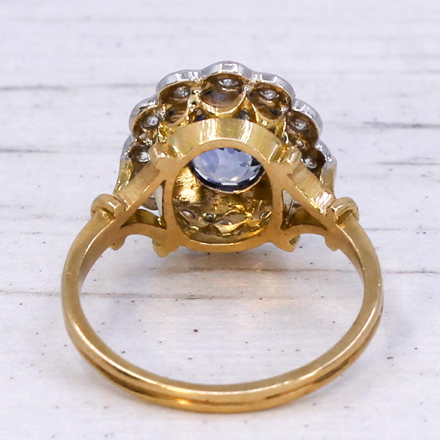 unheated Ceylon sapphire ring