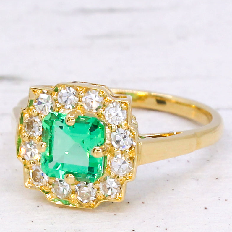 vintage colombian emerald ring