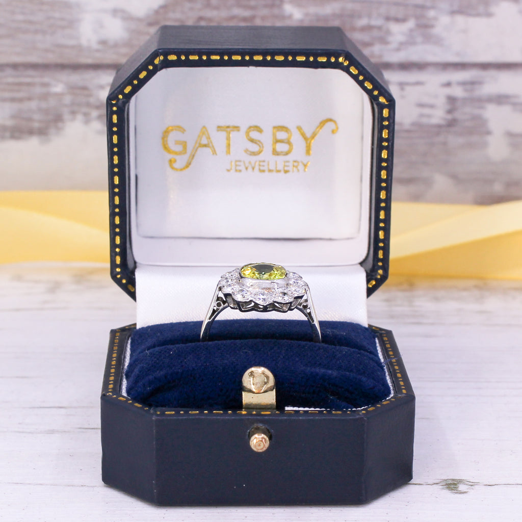 chrysoberyl and diamond ring