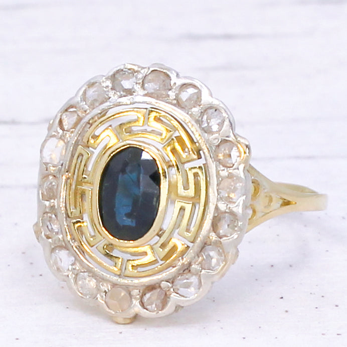 vintage sapphire and diamond ring