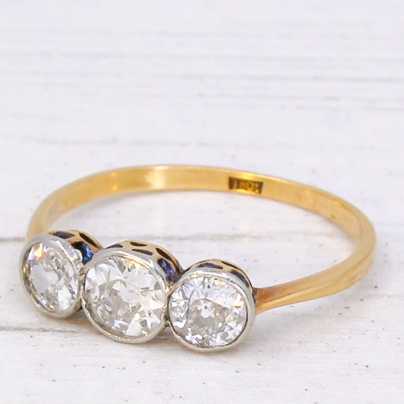 Vintage diamond three stone