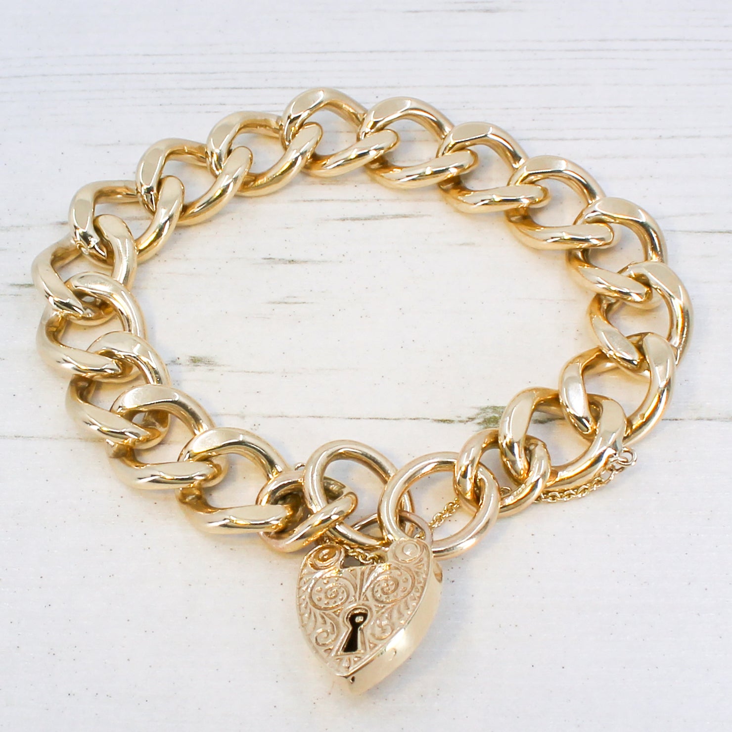 vintage 9k curb bracelet
