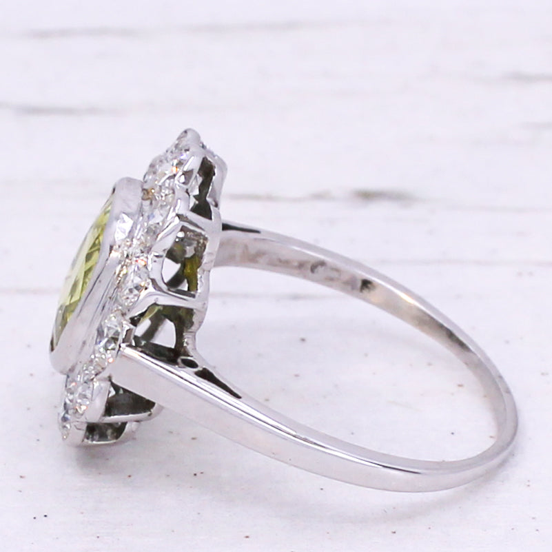 chrysoberyl and diamond ring