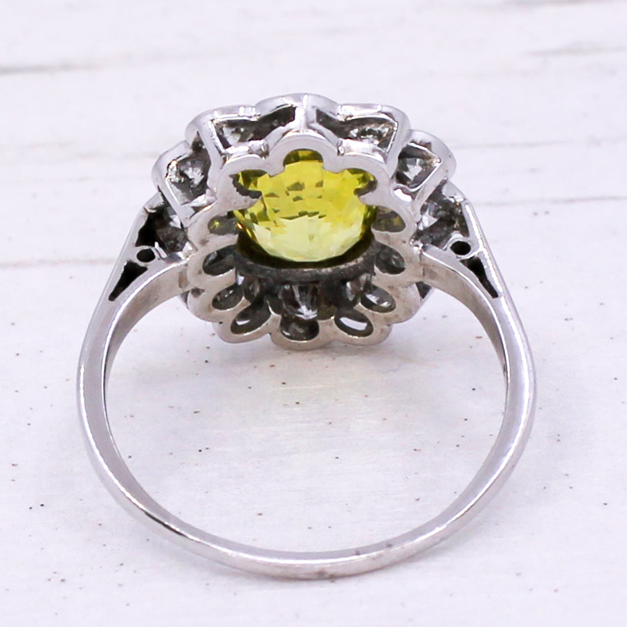 chrysoberyl and diamond ring