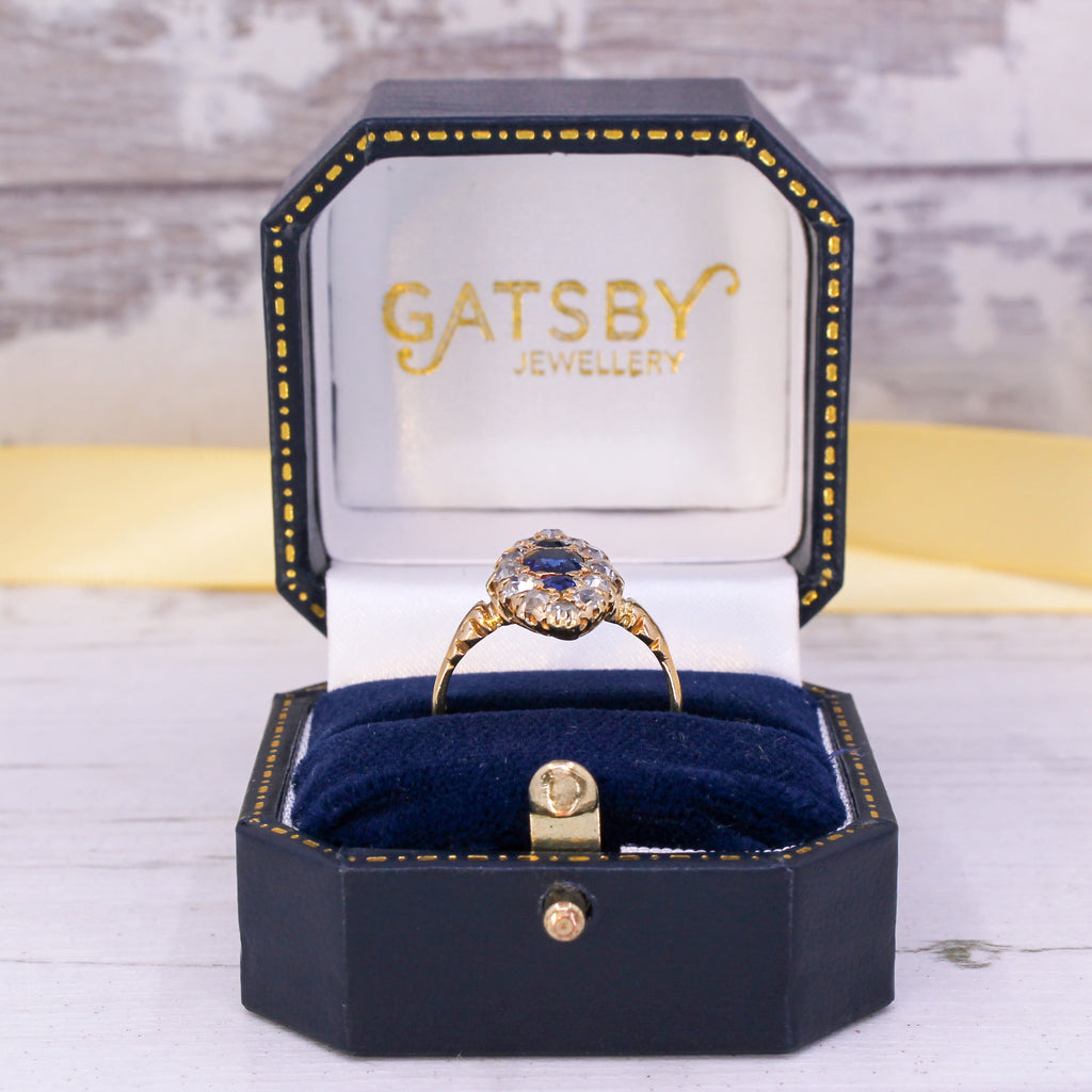 Victorian marquise cluster ring