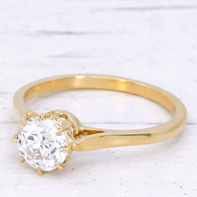 yellow gold diamond engagement ring
