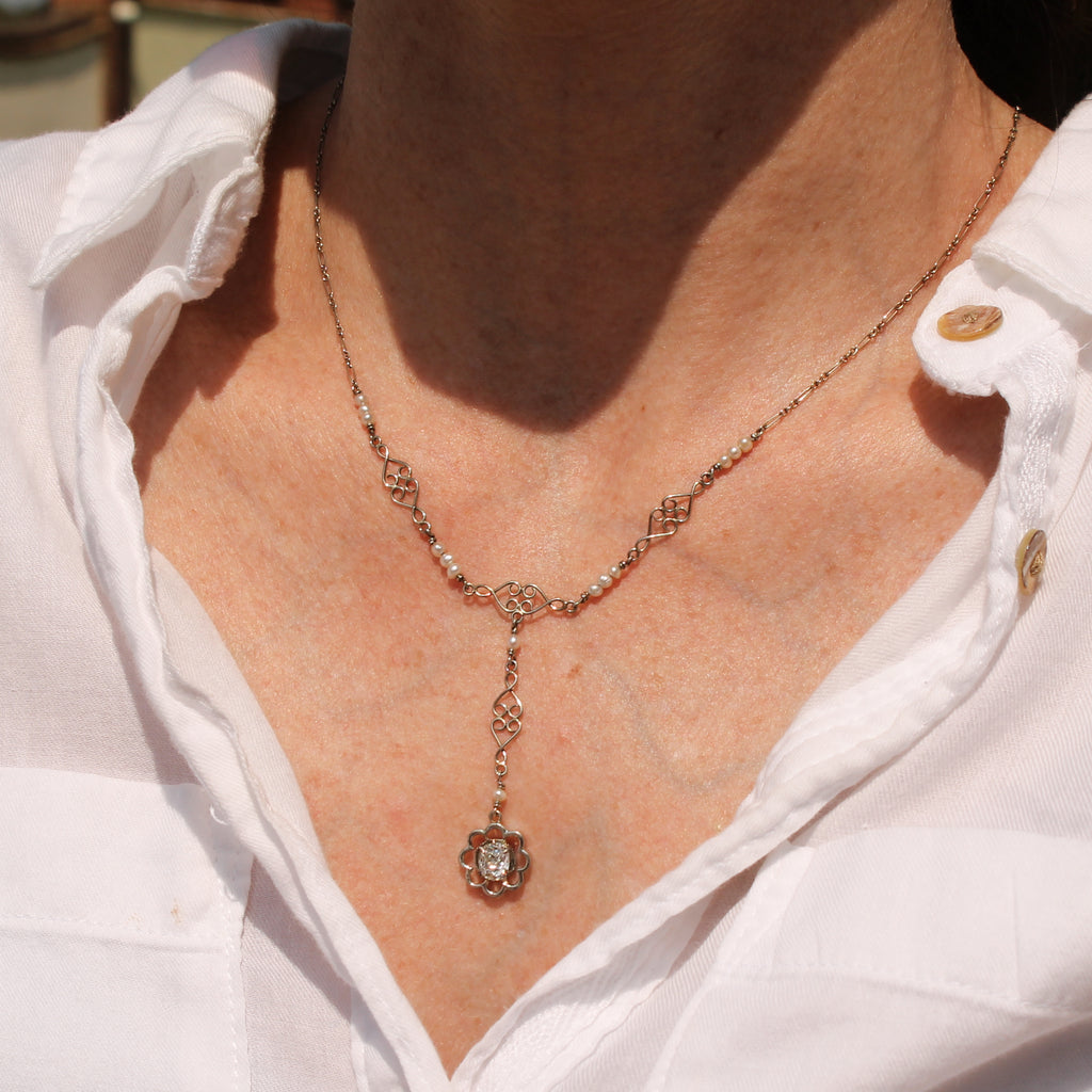 vintage diamond necklace