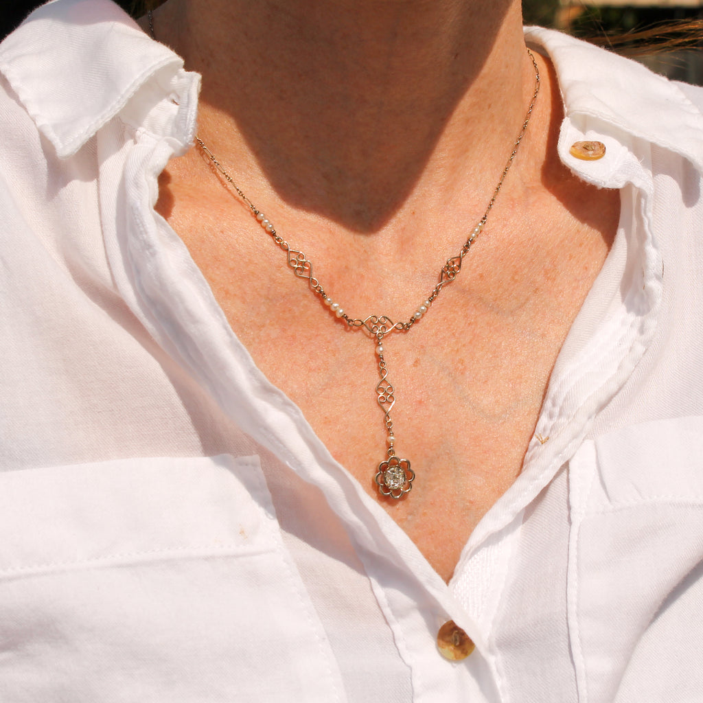 vintage diamond necklace