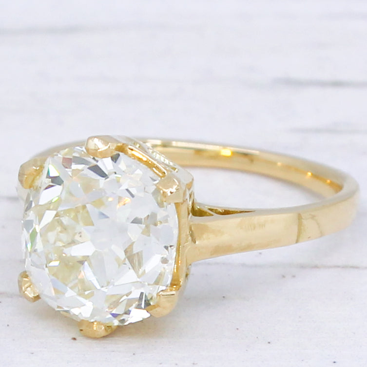 old mine cut diamond ring