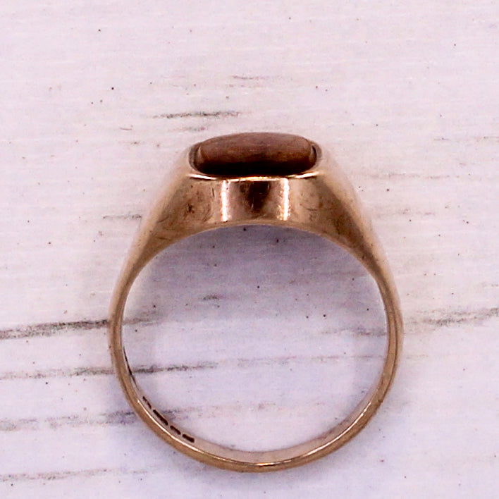 Vintage Tiger's Eye Signet Ring, dated 1977