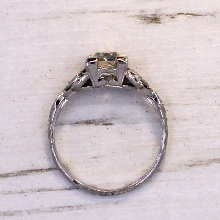 Edwardian 1.06 Carat Old Cut Diamond Engagement Ring, circa 1910