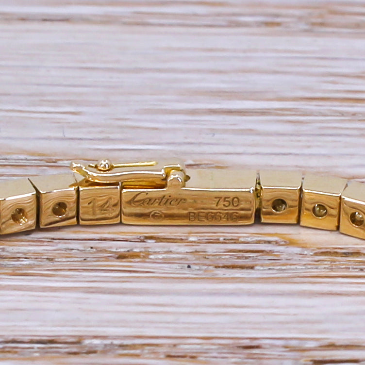 CARTIER Lanieres Diamond Line Bracelet 18k Gold Gatsby Jewellery