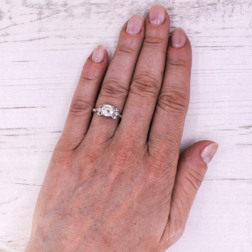 Edwardian 1.06 Carat Old Cut Diamond Engagement Ring, circa 1910
