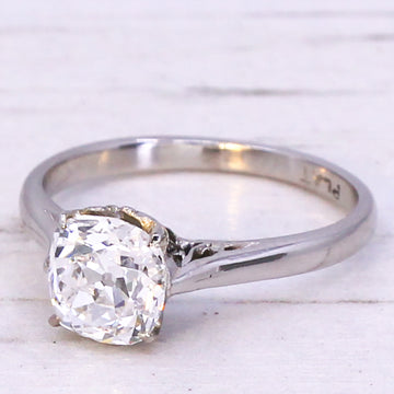 Art Deco 1.08 Carat Old Cut Diamond Engagement Ring, circa 1930