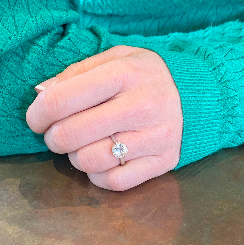 old European cut engagement ring