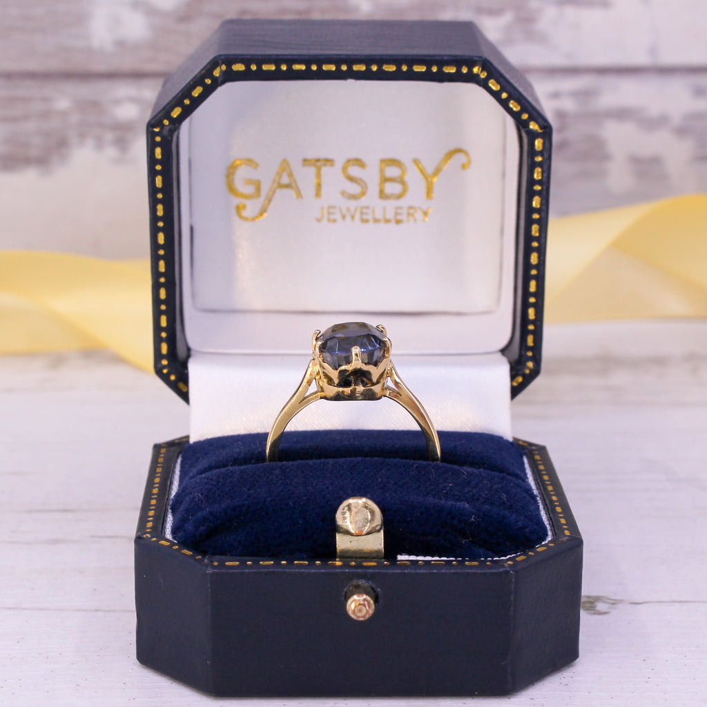 unheated ceylon sapphire solitaire