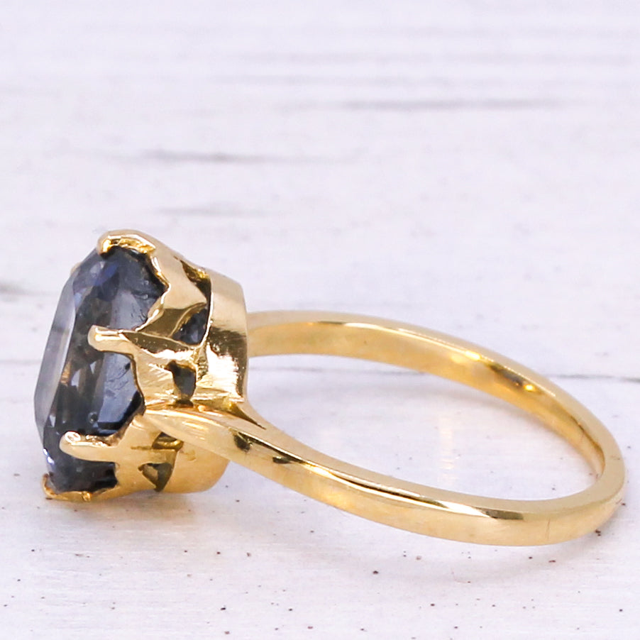 unheated ceylon sapphire solitaire