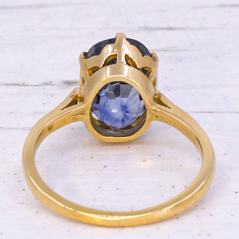 unheated ceylon sapphire solitaire