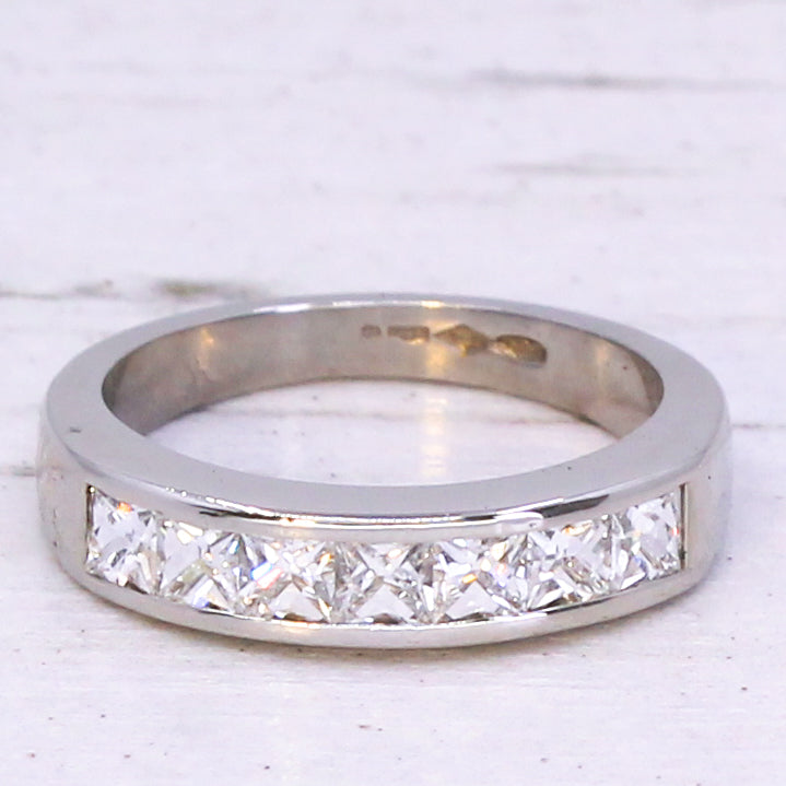 French cut diamond ring