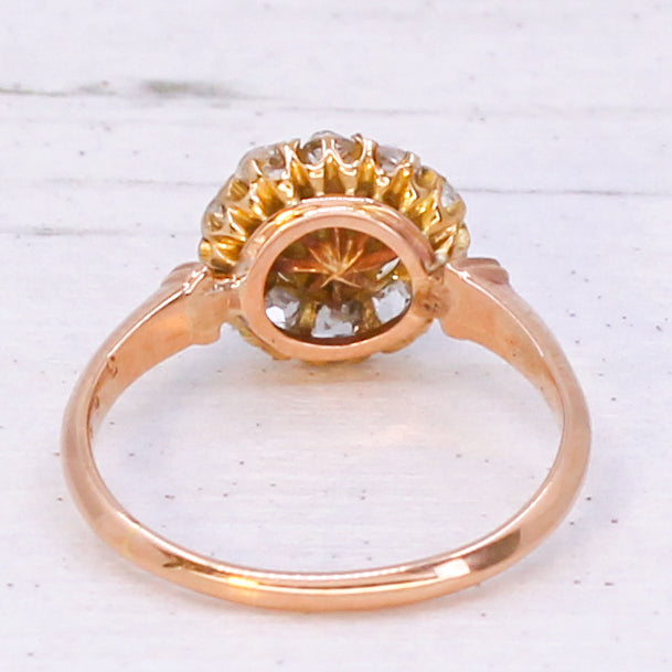 vintage pearl and diamond cluster