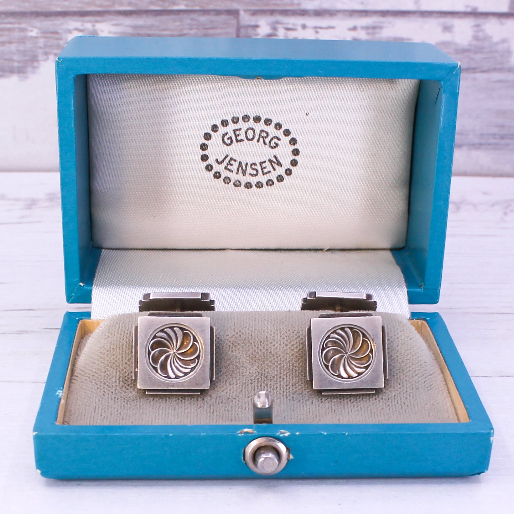 GEORG JENSEN Silver Cufflinks by Henry Pilstrup, circa 1955