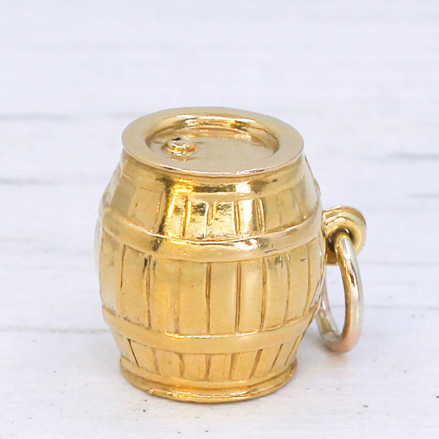 gold barrel charm