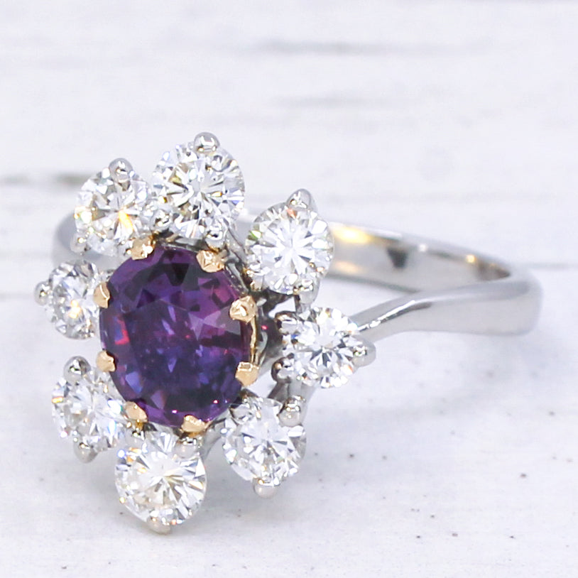 vintage purple sapphire ring
