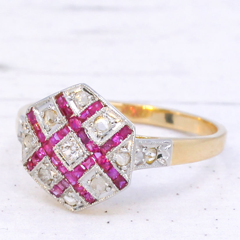 Art Deco ruby ring