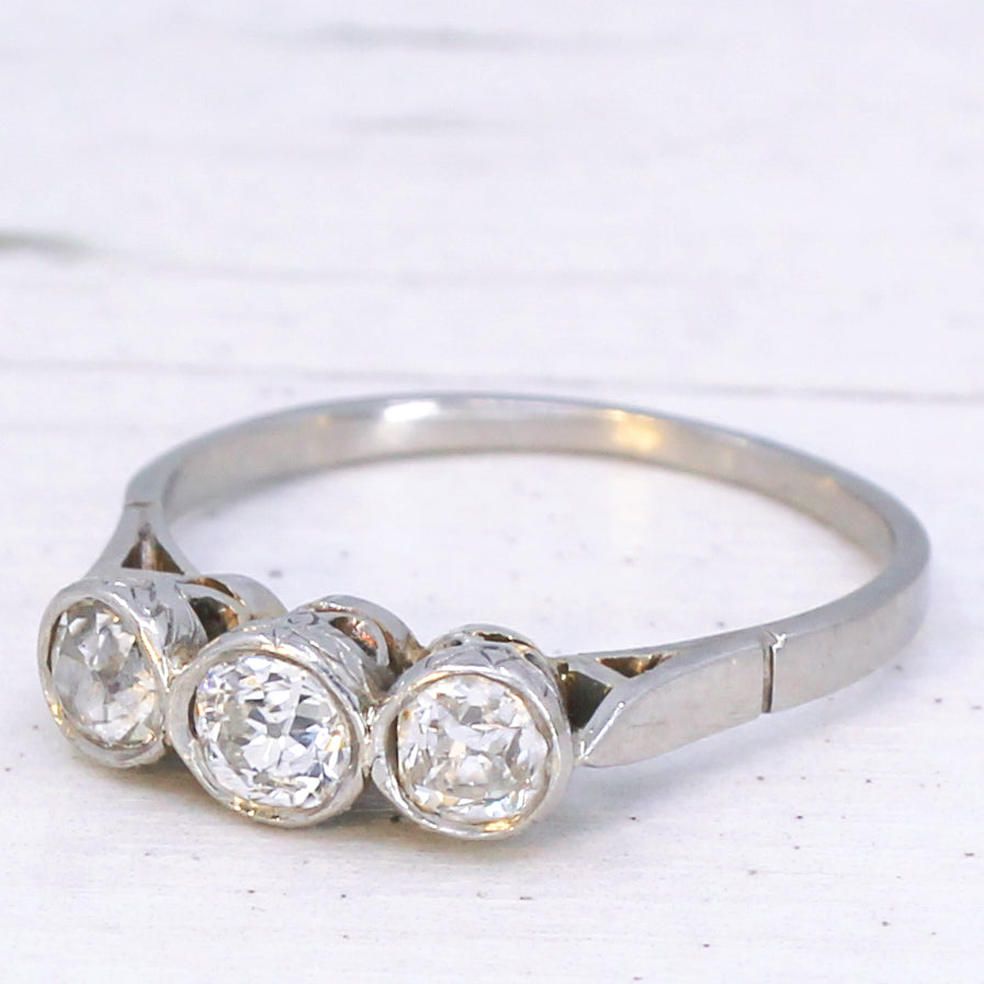 vintage diamond three stone