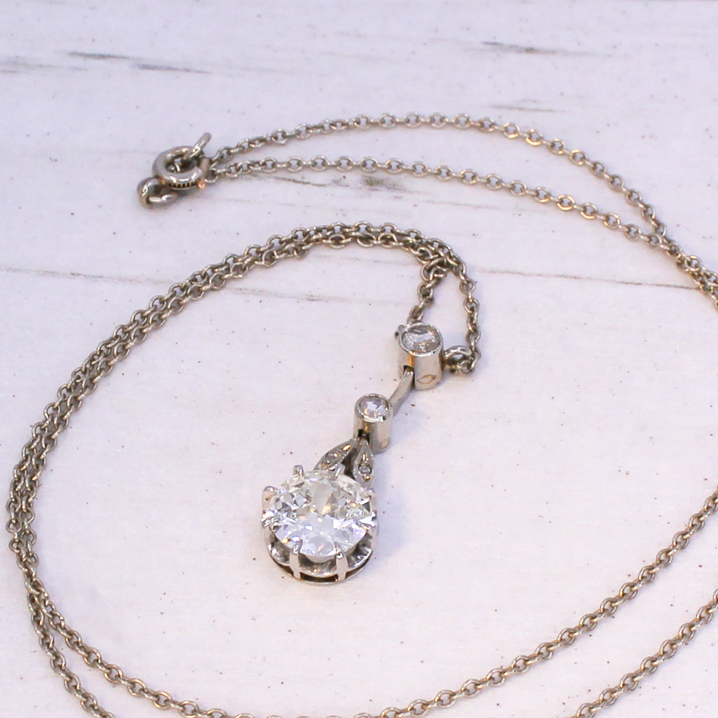 vintage diamond pendant 