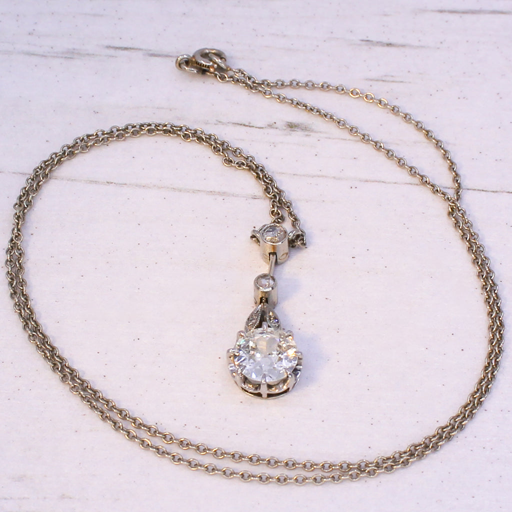 vintage diamond pendant 