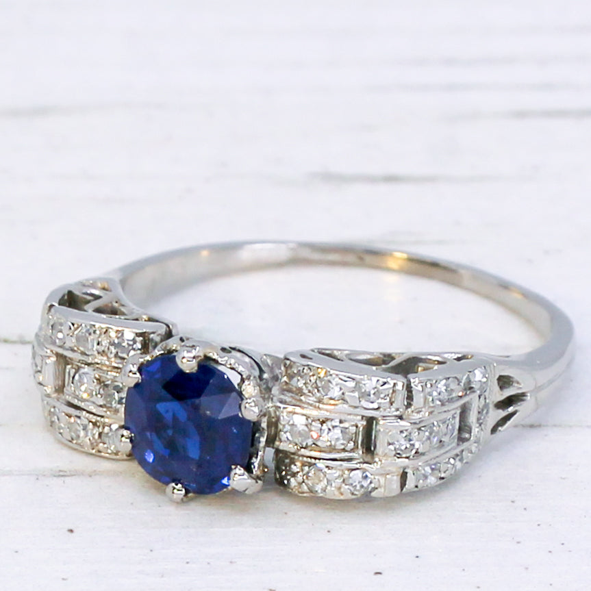 unheated sapphire solitaire ring