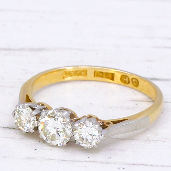 vintage diamond three stone