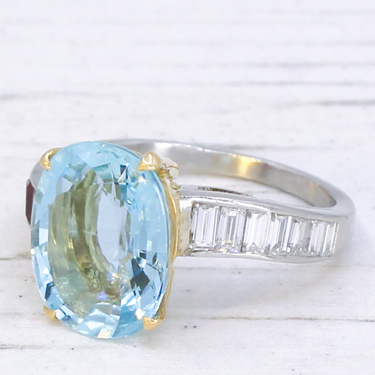 vintage aquamarine ring