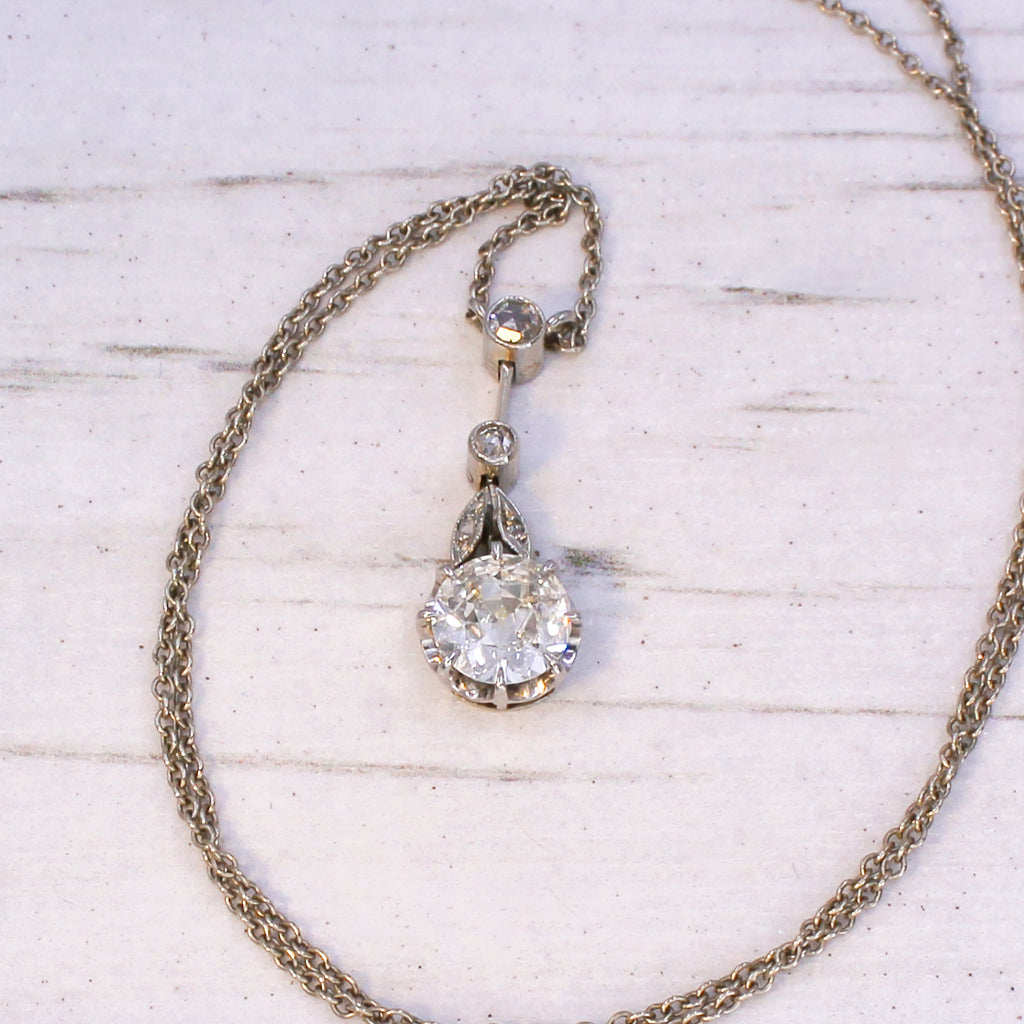 vintage diamond pendant 